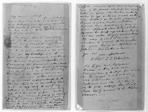 Pages of a letter from Samuel Coleridge to Mr Allsop